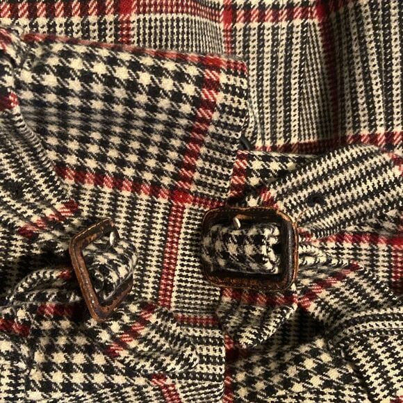 Aquascrutum Vintage Plaid Trench Coat with Belt - Picture 7 of 16